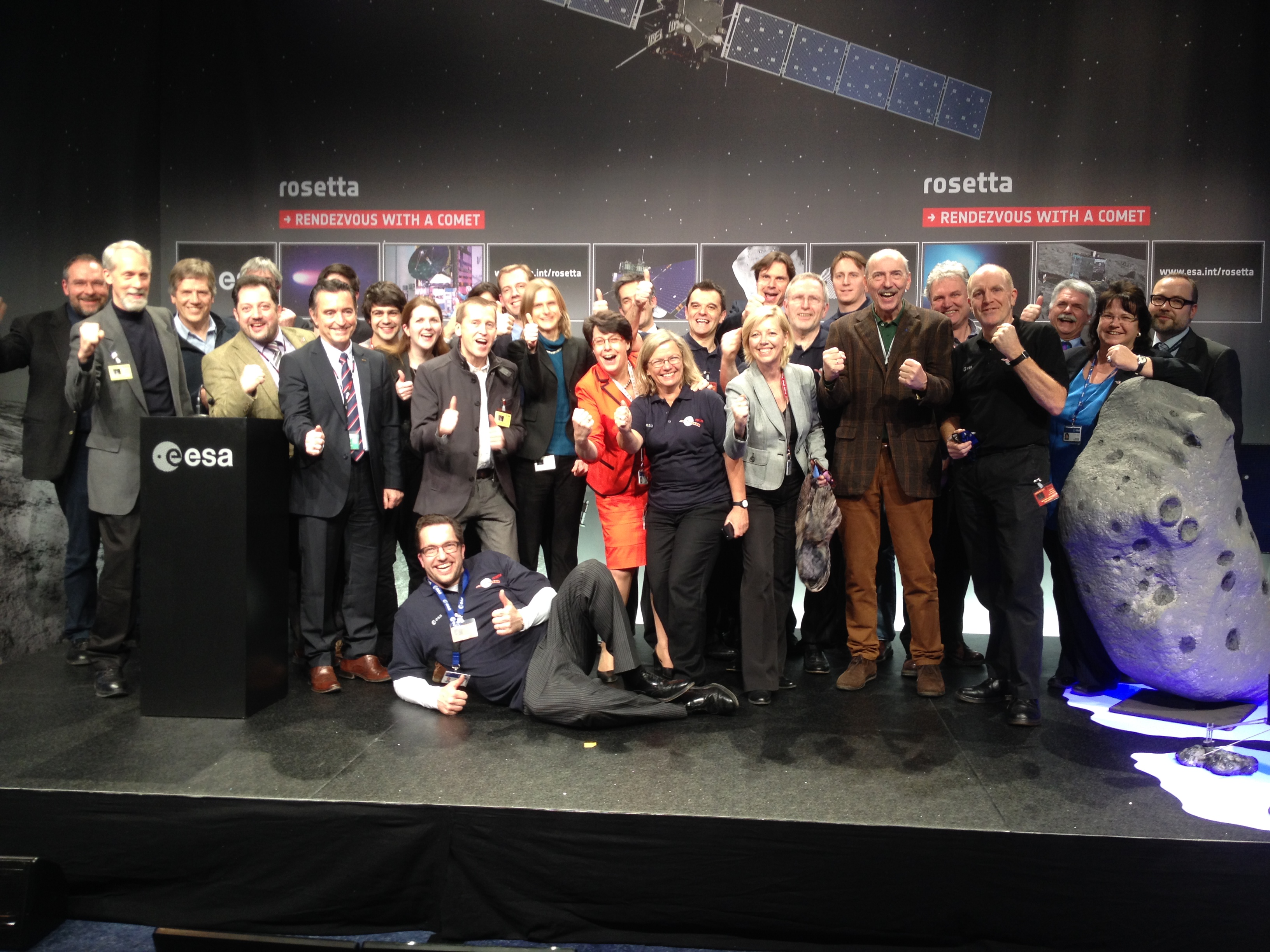 L'équipe ayant contribué au succès de la mission Rosetta