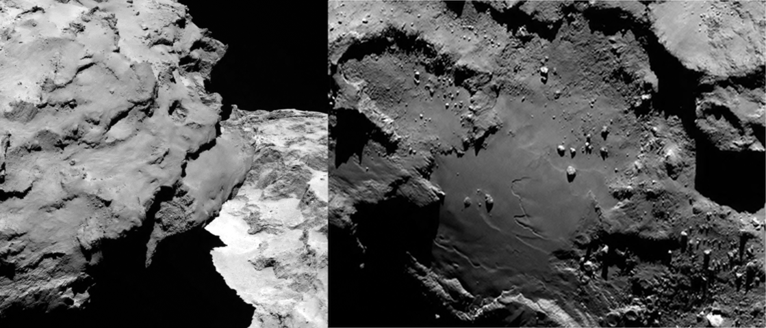 Images de la surface cométaire de 67P/CG prises par l'instrument OSIRIS-NAC (...)