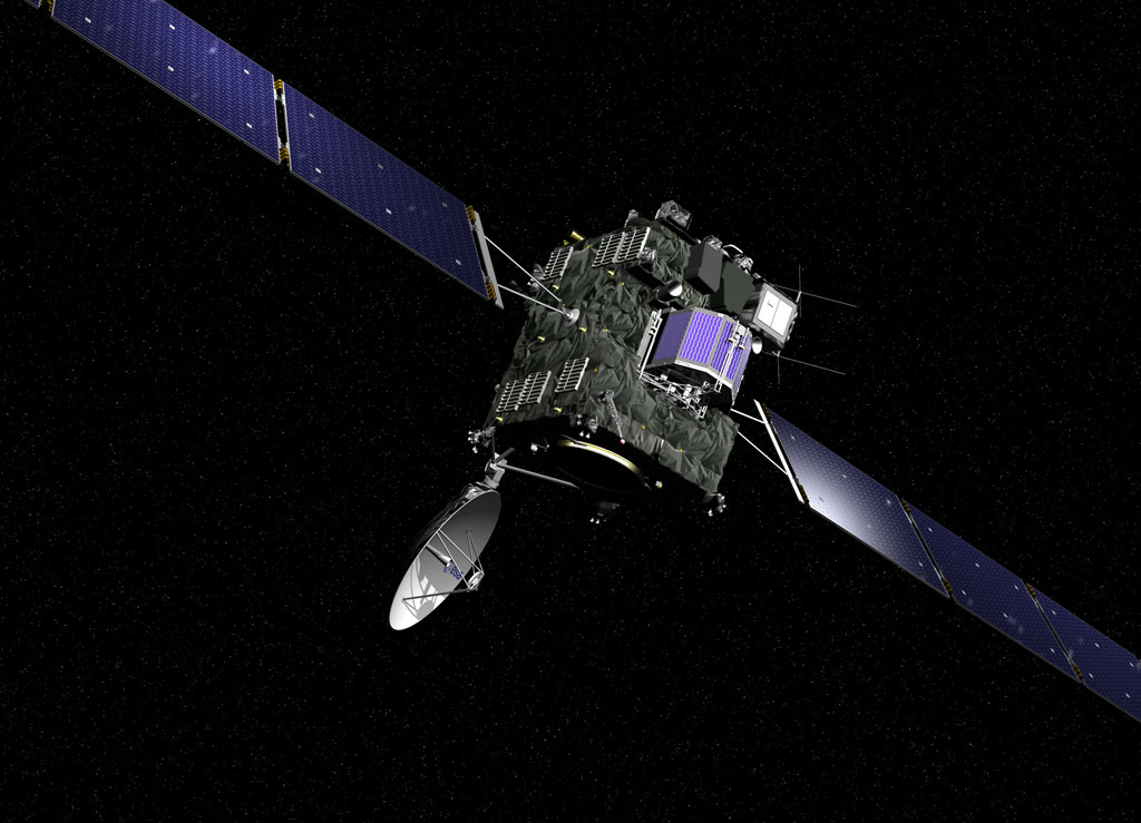 La sonde Rosetta, sur laquelle est fixé l'atterrisseur Philaé