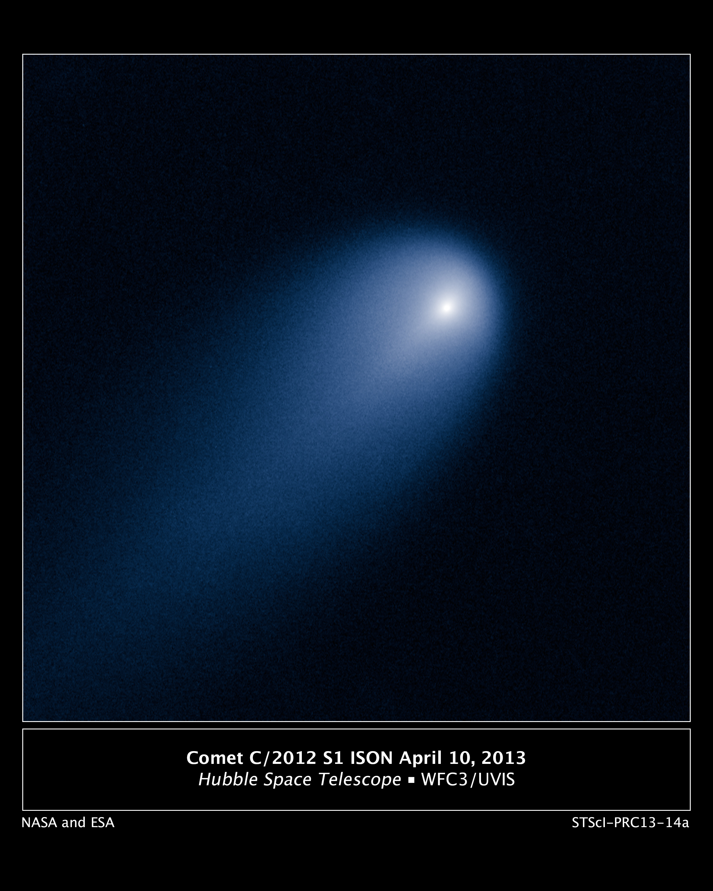 La comète ISON observée par le télescope spatial Hubble